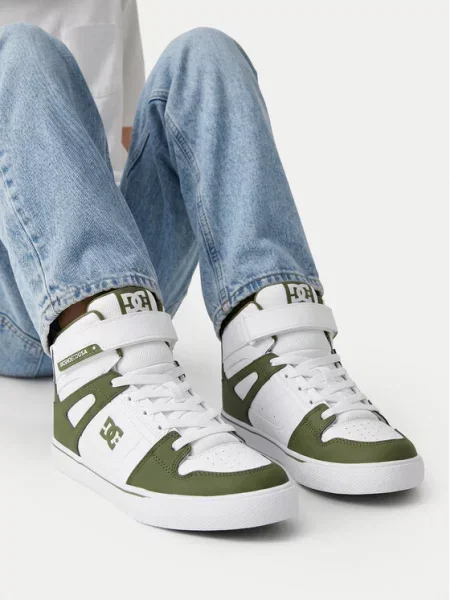 DC Shoes Sneakersy EO-PURE HI TOP EV BOYS biały