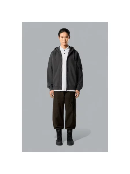 Bluza z kapturem Stone Island z kapturem z kamieniami szara