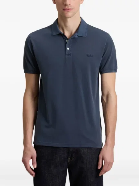 Tricou polo Woolrich albastru