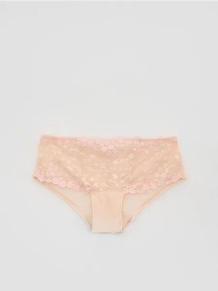 Reserved Труси-хіпстери з мереживом нюдовий 