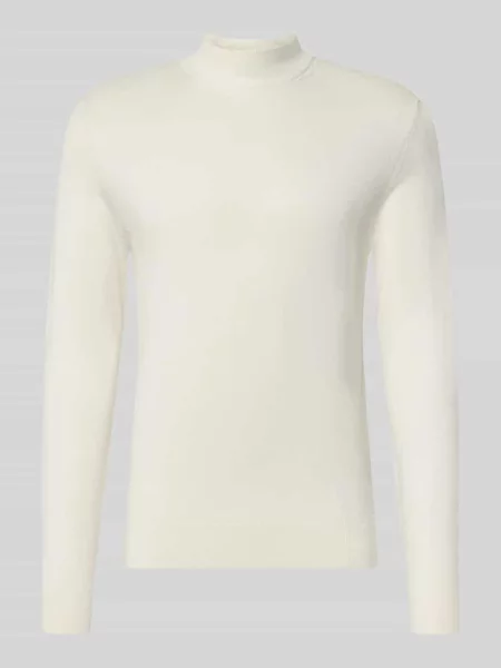 Sweter z golfem z dodatkiem Markup biały