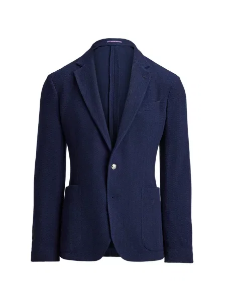 Geacă Ralph Lauren Purple Label cu model herringbone albastru