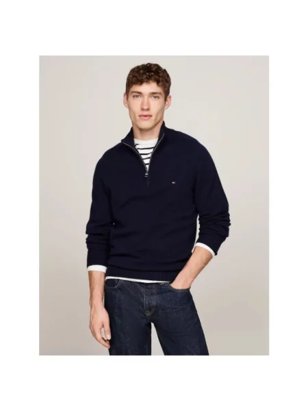 Sweter Tommy Hilfiger wełniany niebieski