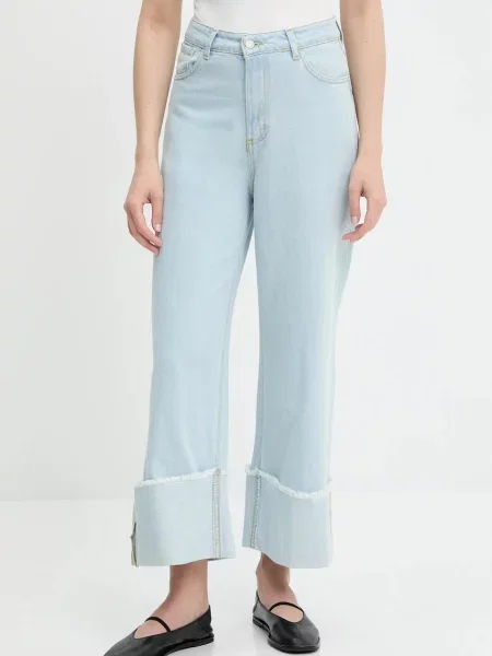 Answear Lab jeansy high waist niebieskie