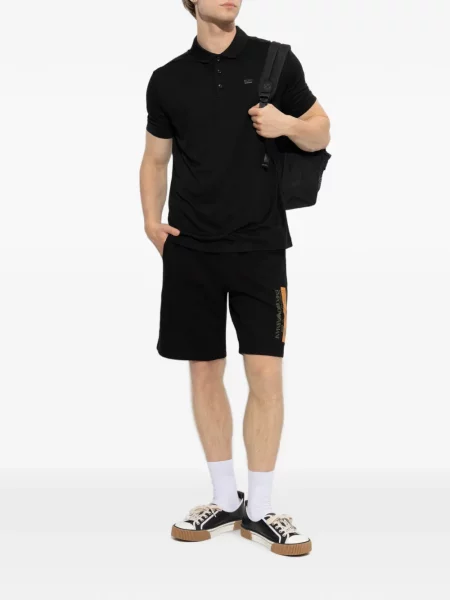 Polo Ea7 Emporio Armani με αυτόγραφο μαύρο