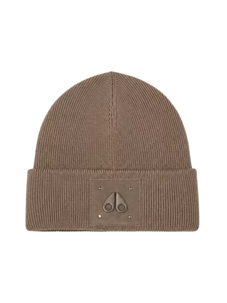 Czapka Moose Knuckles z logo brązowa