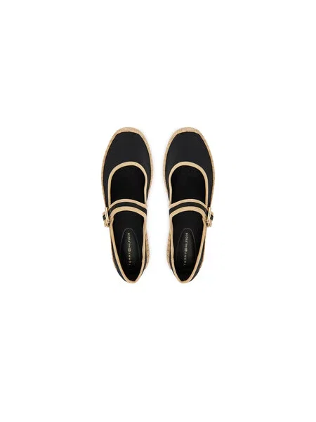 TOMMY HILFIGER Espadrile bež črna