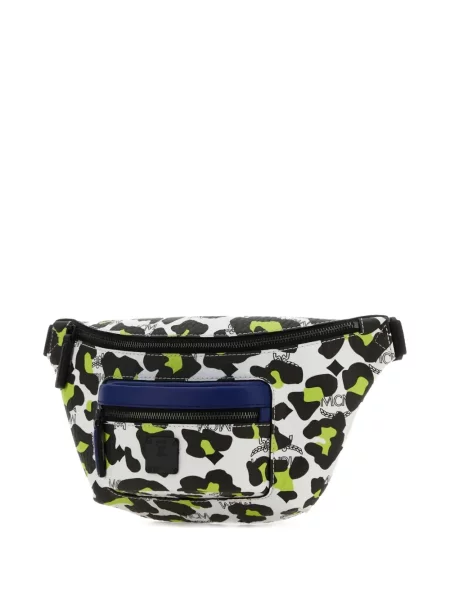 Curea Mcm cu imagine cu model leopard alb