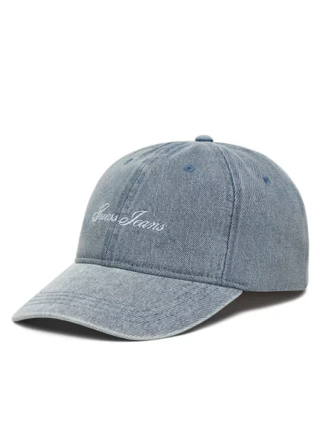 Guess Jeans Kapa s šiltom modra
