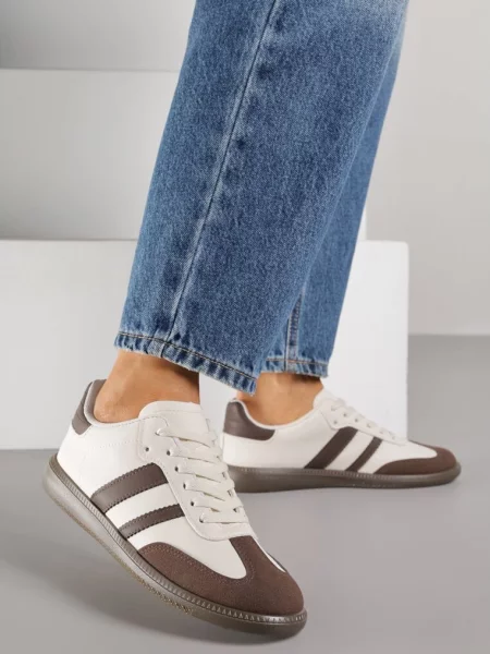 Sneakers cu maro bej
