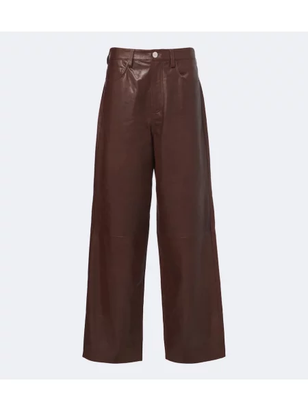 Pantaloni Róhe din piele maro