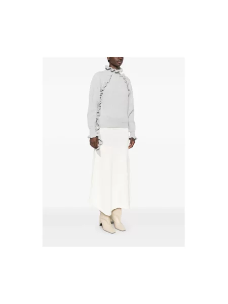 Sweter z golfem Blumarine wełniany szary