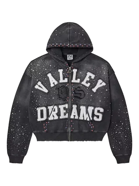 Hanorac cu glugă Vale gri