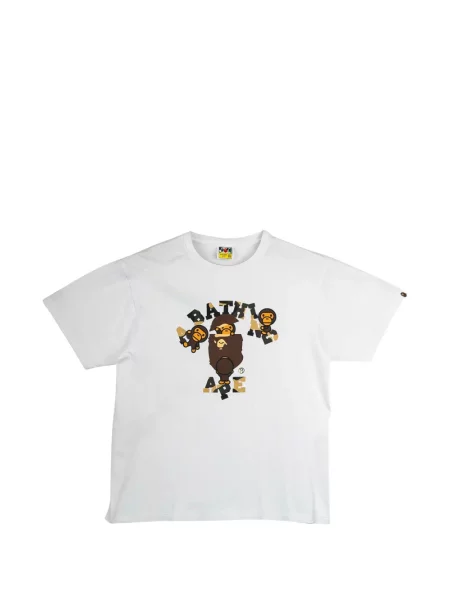 Tricou A Bathing Ape® cu imagine alb