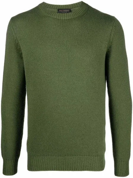 Pulover Dell'oglio cu decolteu rotund verde