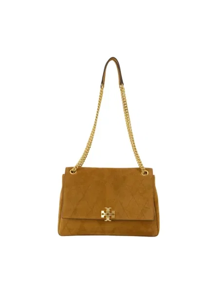 Torebka crossbody Tory Burch zamszowa brązowa