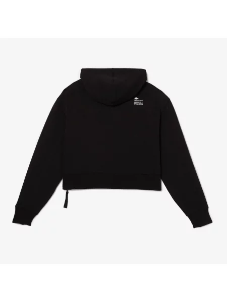 Lacoste Krótka Bluza Z Kapturem czarna