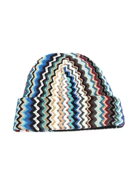 Czapka Missoni z nadrukiem wełniana