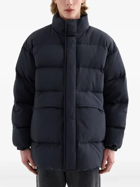 Matlasat palton Jil Sander albastru