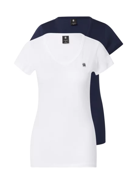 G-STAR Majica plava / crna bijela