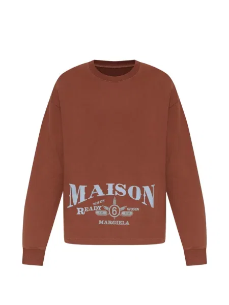 Hanorac Mm6 Maison Margiela cu imagine maro