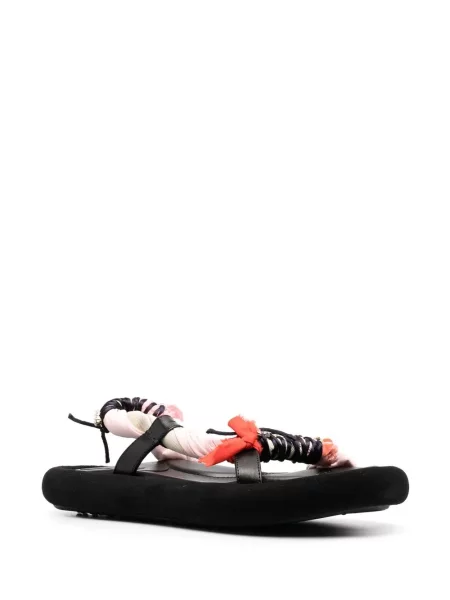 Sandale 13 09 Sr țesuți cu bretele negru