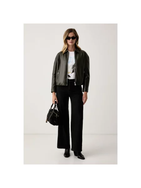 Szerokie jeansy Dkny czarne