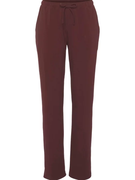 H.I.S Pijama roșu bordeaux / lână alb