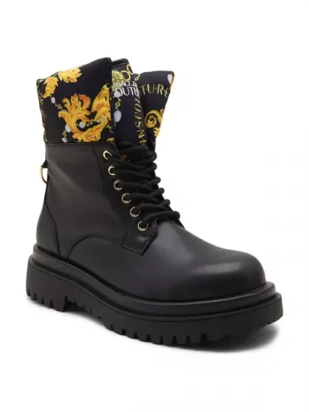 Versace Jeans Couture Magassarkú bokacsizma fekete