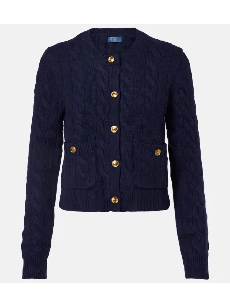 Cardigan Polo Ralph Lauren de lână albastru