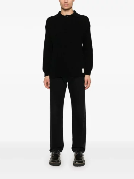 Πλεκτό polo Emporio Armani μαύρο