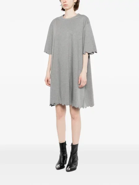 Scurt rochie mini Jnby cu decolteu rotund gri