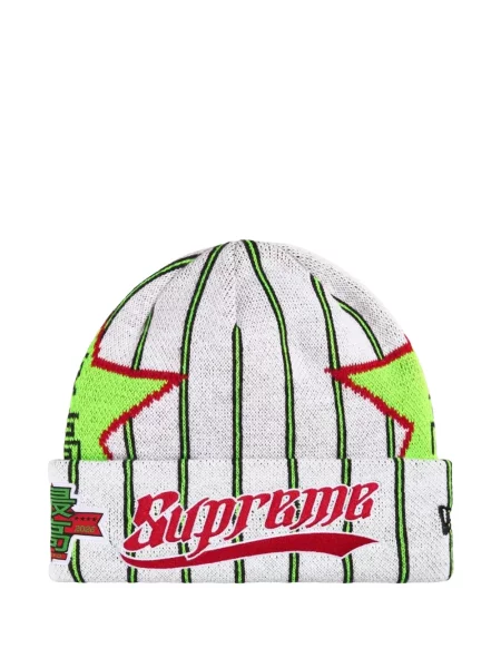 Căciulă Supreme cu imagine alb