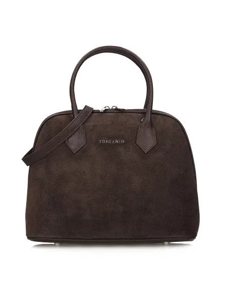 Toscanio Сумка Темно-коричневий Замша/шкіра коричнева