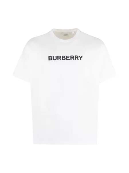 Koszulka Burberry z logo ze sznurkiem klasyczna biała