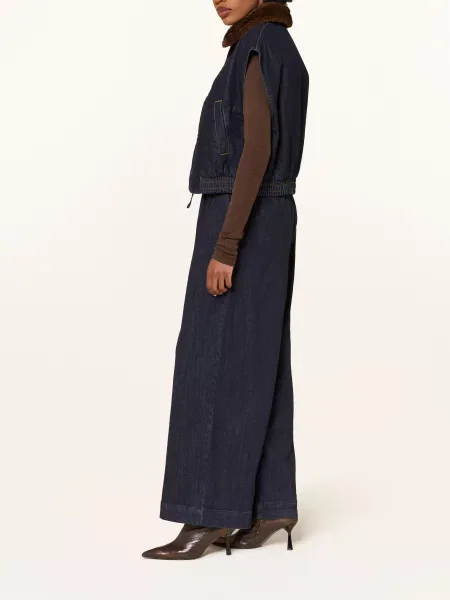 Mrs & Hugs Džíny S Širokými Nohavicemi raw denim