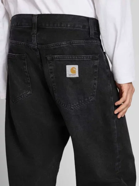 Jeansy o kroju straight leg z 5 model ‘LANDON’ Carhartt Work In Progress czarne