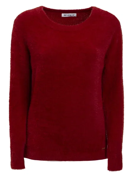 Influencer Pulover burgundy roșu