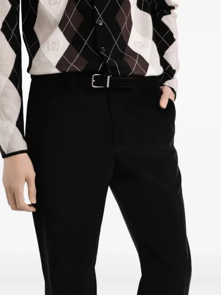 Pantaloni Dolce & Gabbana de catifea cord negru