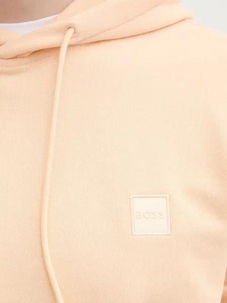 Свитер Boss Orange с капюшоном оранжевый