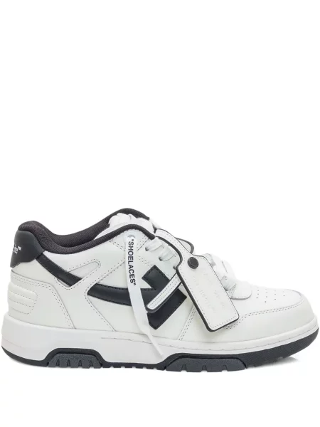 Sneakerși Off-white din piele alb