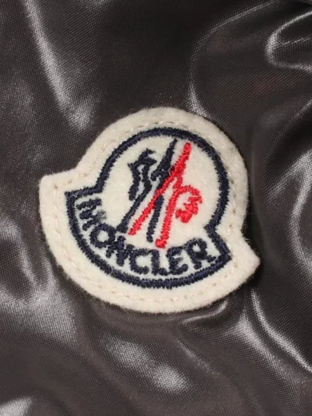 Geacă cu puf Moncler tricotate gri