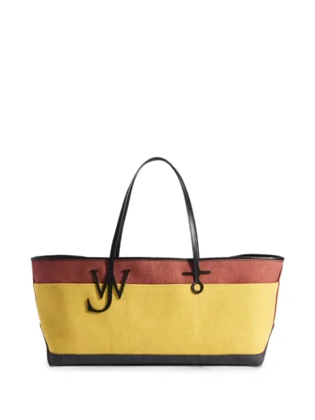 Geantă shopper Jw Anderson stretch cu autograf galben