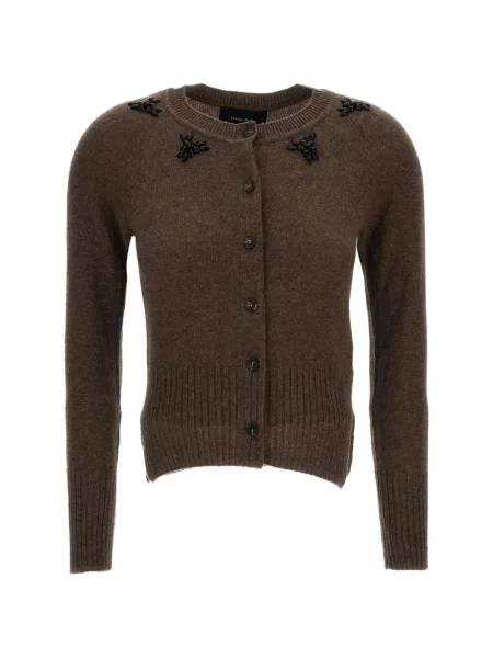 Cardigan Simone Rocha din cașmir maro