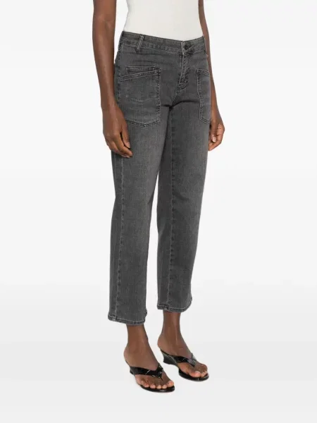 Blugi drepți Five Jeans gri
