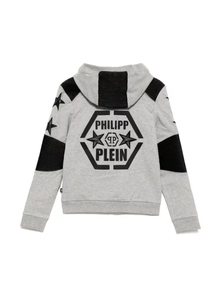 Bluza z kapturem dziecięca Philipp Plein szara