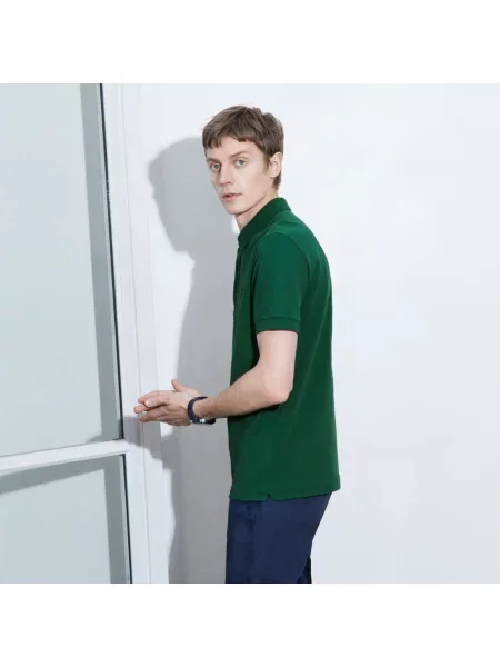 Поло Lacoste зеленое