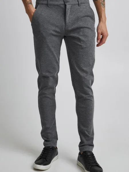 !Solid Pantaloni eleganți SDDave închis gri