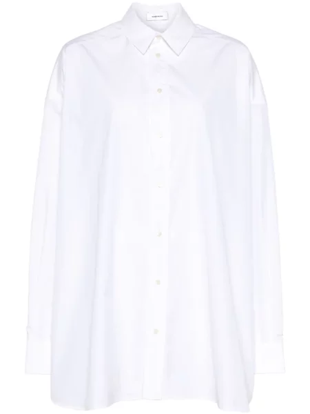 Rochie tip cămașă Wardrobe.nyc de costum alb