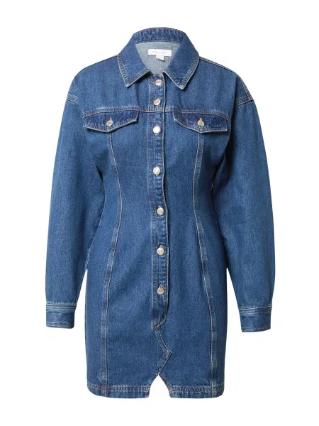 TOPSHOP Rochie tip bluză denim albastru